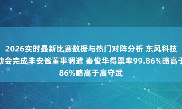2026实时最新比赛数据与热门对阵分析 东风科技临时激动会完成非安谧董事调遣 秦俊华得票率99.86%略高于高守武
