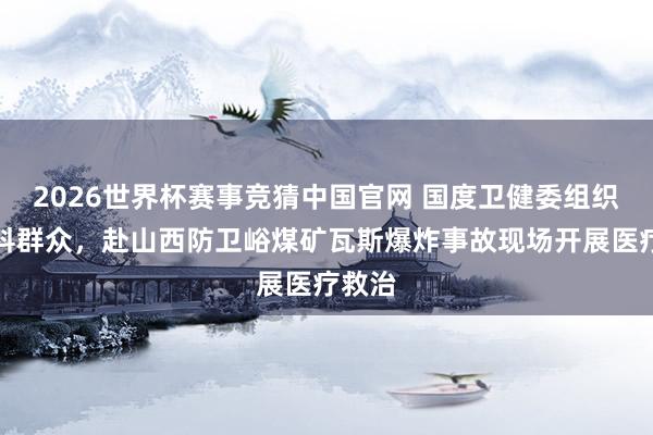 2026世界杯赛事竞猜中国官网 国度卫健委组织多学科群众，赴山西防卫峪煤矿瓦斯爆炸事故现场开展医疗救治