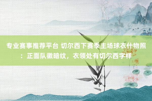 专业赛事推荐平台 切尔西下赛季主场球衣什物照：正面队徽暗纹，衣领处有切尔西字样