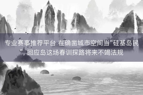 专业赛事推荐平台 在确凿城市空间当“硅基岛民”， 回应岛这场春训探路将来不竭法规